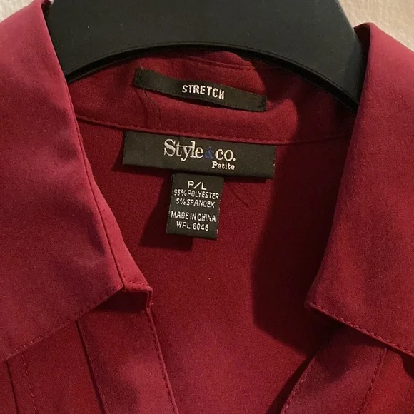 NWT woman button down shirt Size Large Petite - Picture 3 of 5